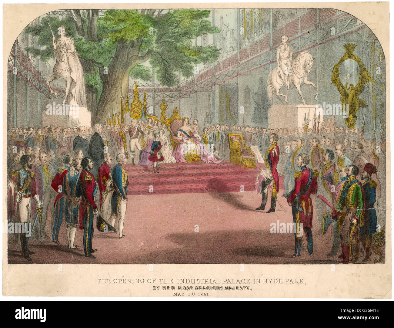 La reine Victoria ouvre la grande exposition Banque D'Images