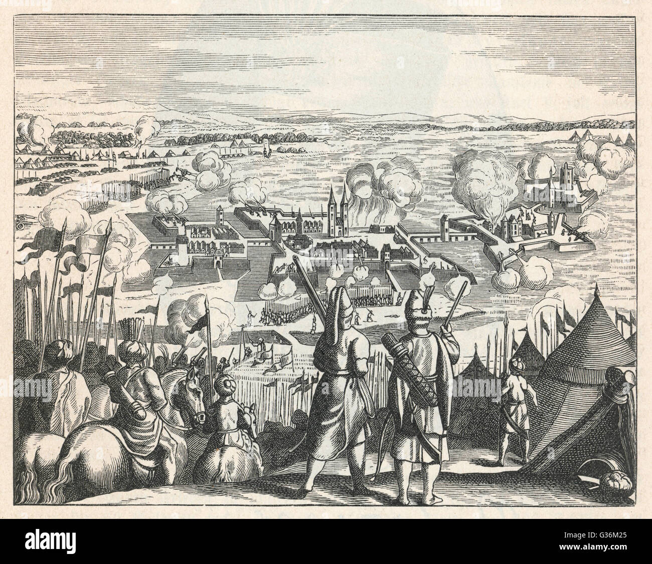 Miklos Zrinyi défend Szigetvar, les guerres ottomanes Banque D'Images