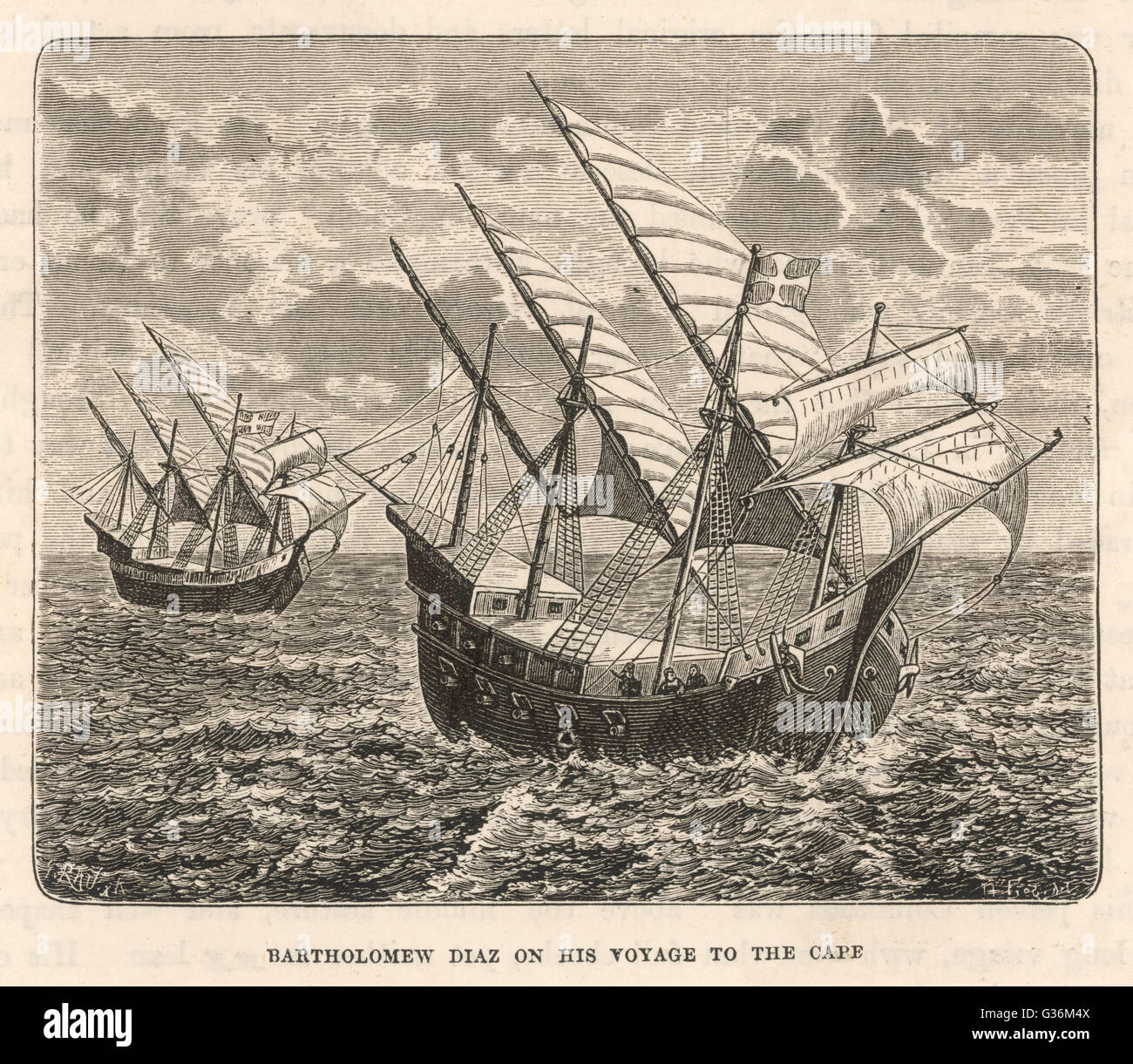 Barthélémy Diaz, navigateur portugais, voiles au Cap de Bonne Espérance Date 148687 Photo Barthélémy Diaz, navigateur portugais, voiles au Cap de Bonne Espérance Date 148687 Photo