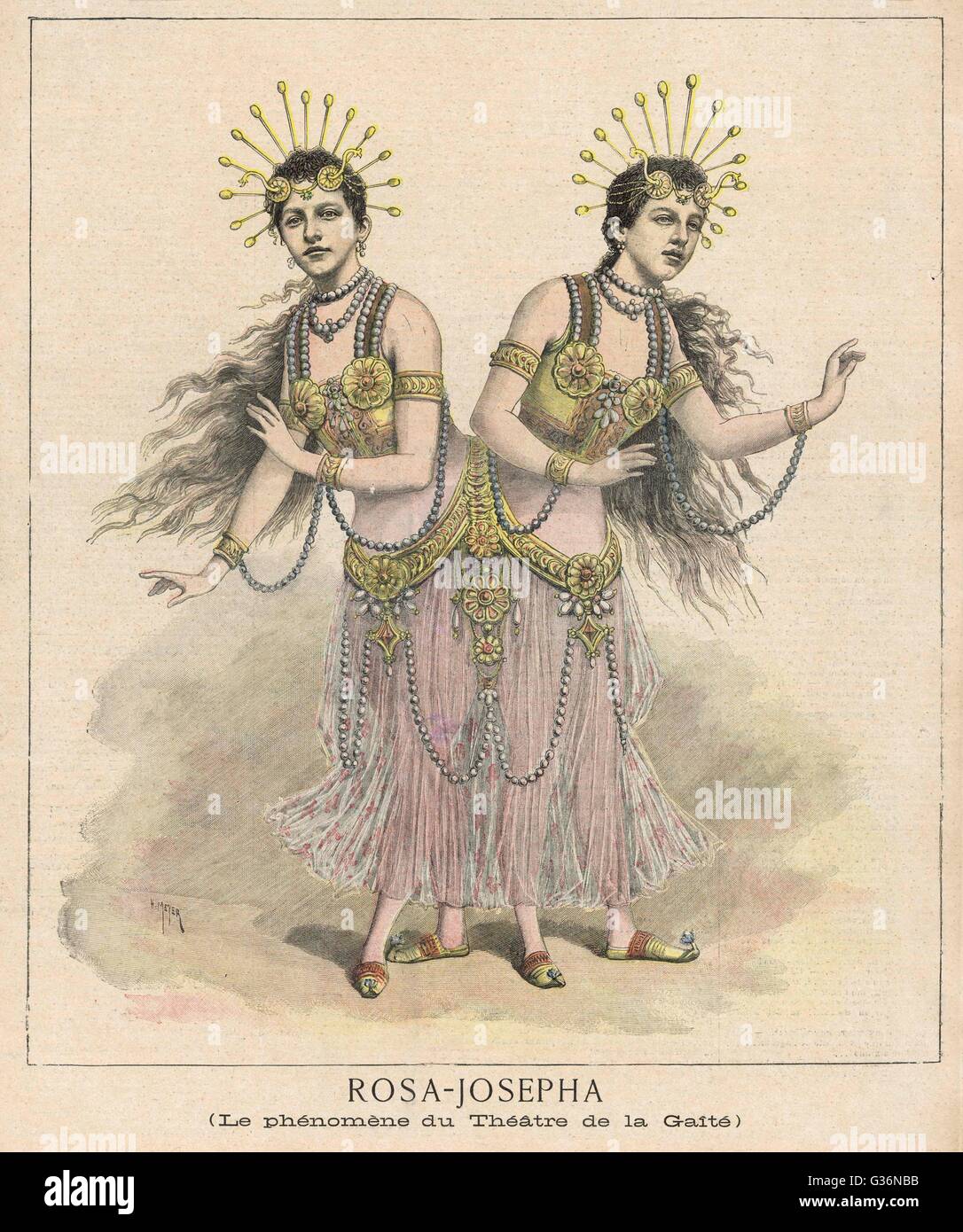 Des jumeaux siamois se sont produit à Paris Banque D'Images