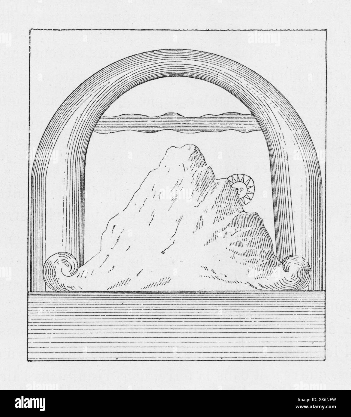 Planète Terre telle que perçue par Cosmas Banque D'Images