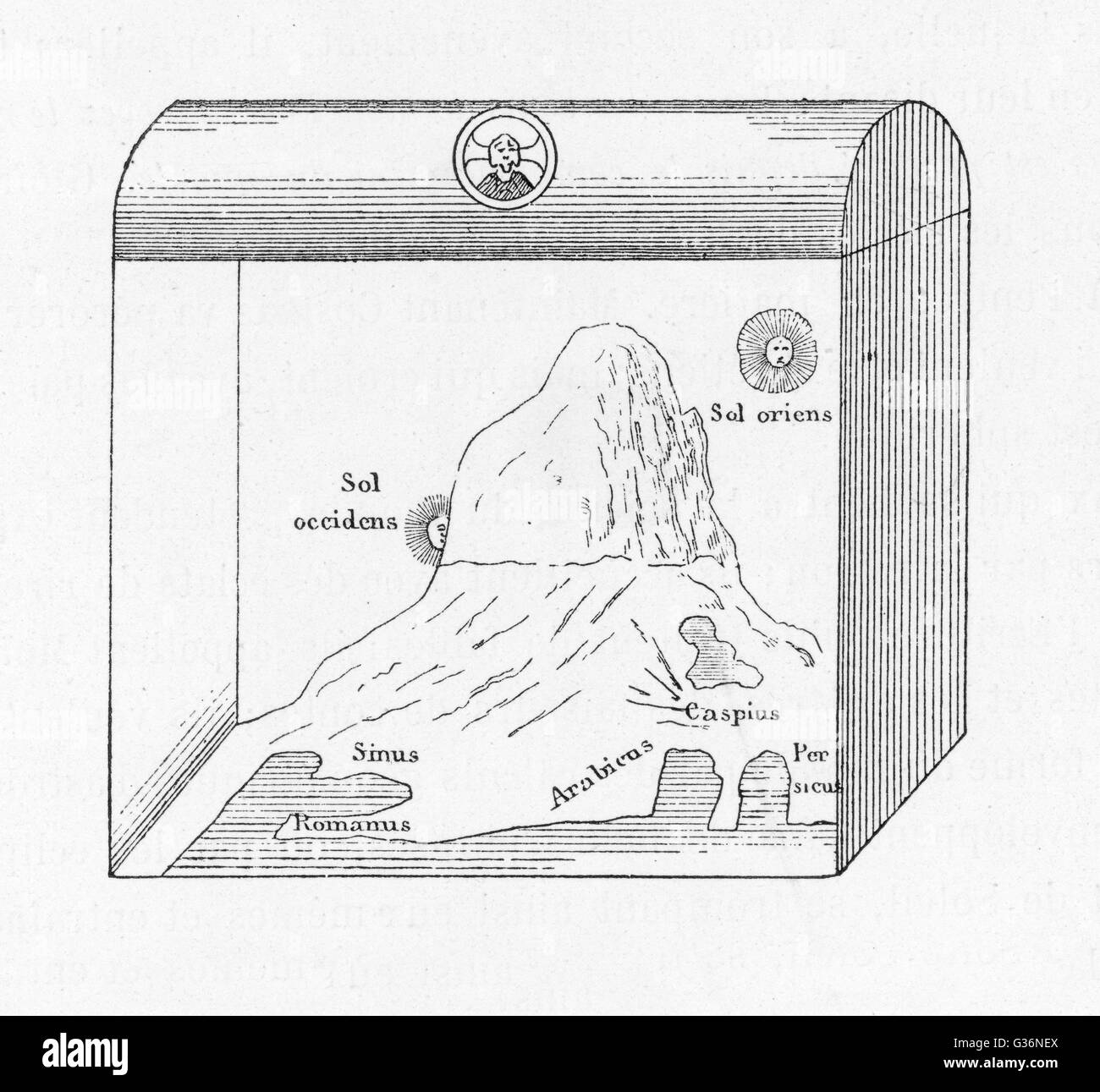 Planète Terre fermée telle que perçue par Cosmas Banque D'Images