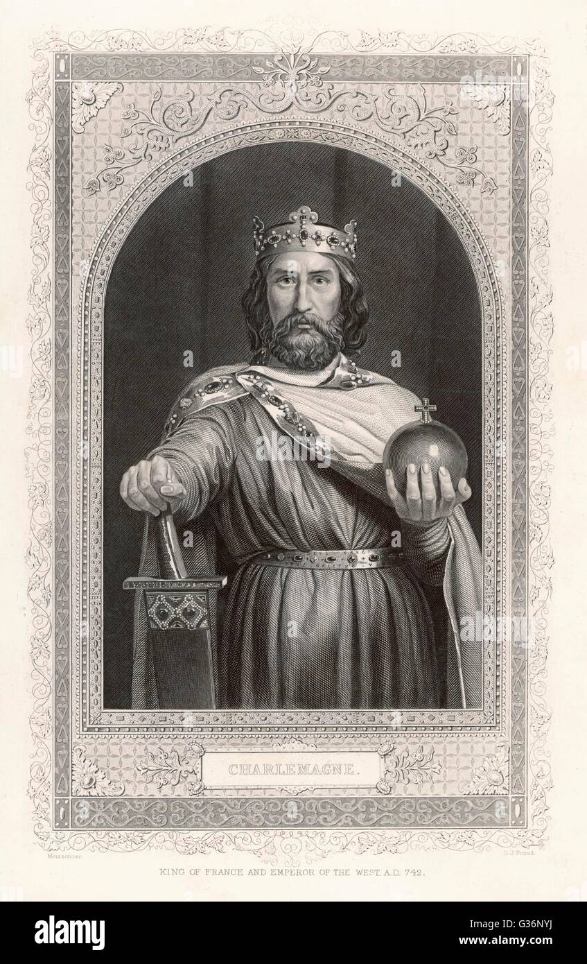 Charlemagne, roi et empereur Banque D'Images