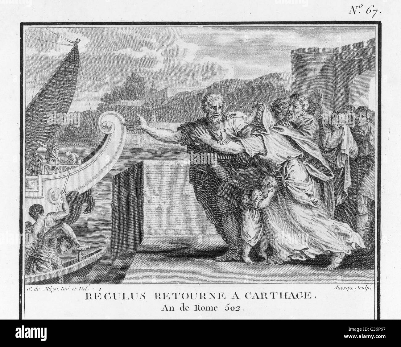 Première guerre punique, Regulus revient à Carthage Banque D'Images