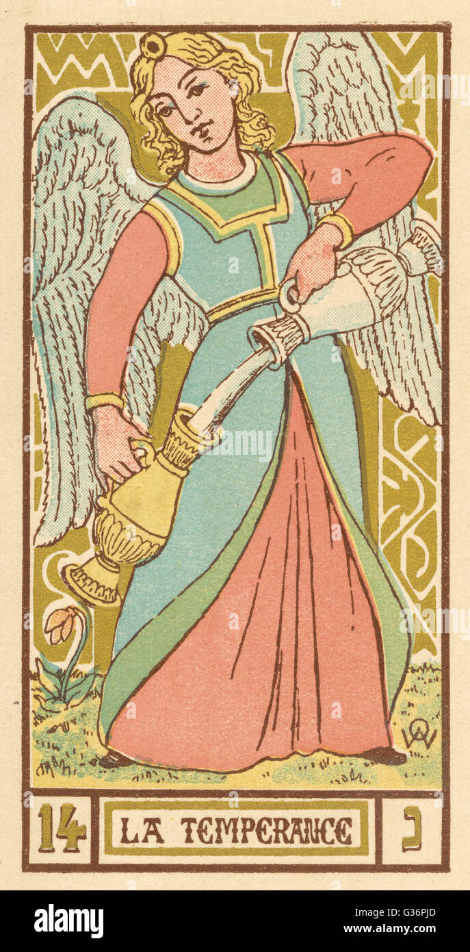 14 Carte De Tarot La Temperance Temperance Date e Siecle Photo Stock Alamy 14 Carte De Tarot La Temperance Temperance Date e Siecle Photo Stock Alamy