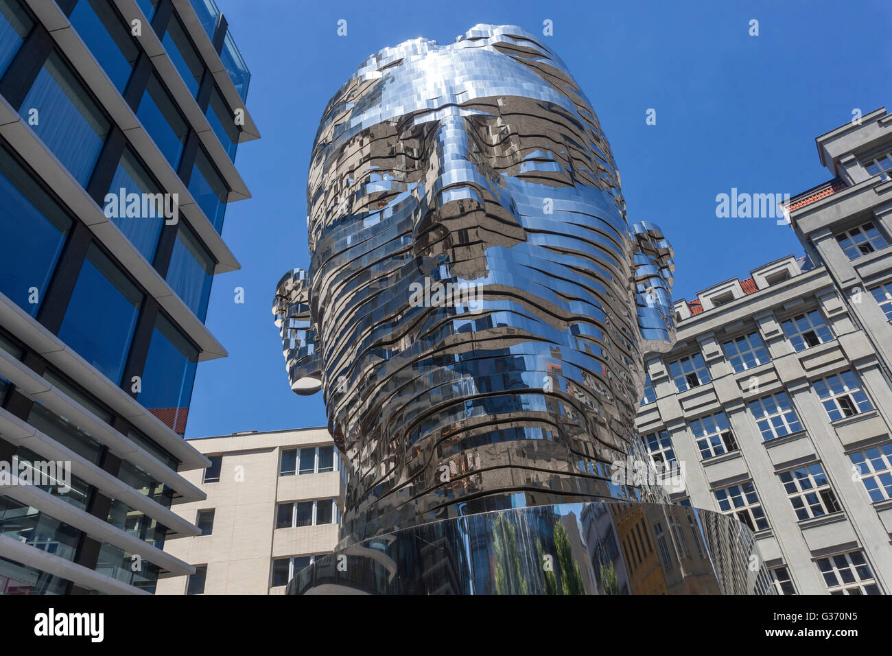 Franz Kafka Prague Art, le travail de David Cerny Prague, République Tchèque Banque D'Images