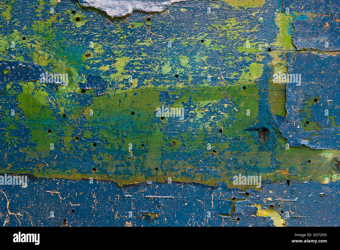 Texture bois avec peinture la couleur est arrachée. Peinture écaillée - texture de fond en bois. Banque D'Images