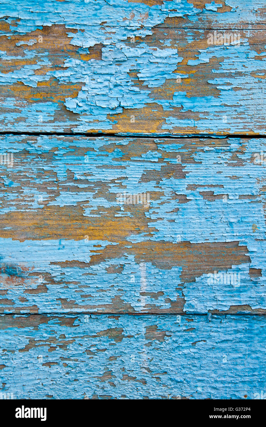 Texture bois avec peinture la couleur est arrachée. Peinture écaillée - texture de fond en bois. Banque D'Images