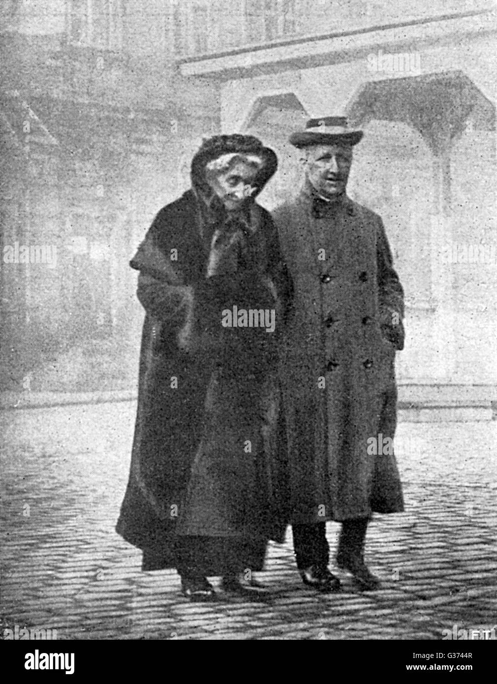 COSIMA WAGNER comme une veuve, avec son fils Siegfried, à Bayreuth, Date : 1837 - 1930 Banque D'Images