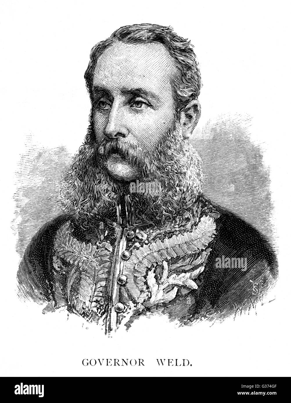 SIR FREDERICK ALOYSIUS WELD gouverneur en Australie Date : 1823 - 1891 Banque D'Images