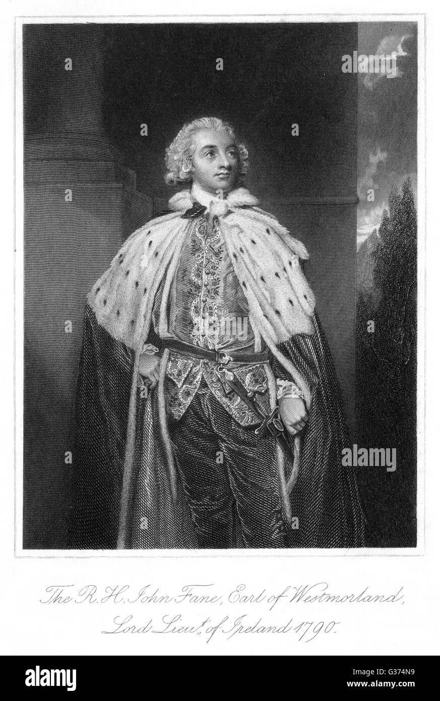 JOHN FANE, dixième comte de Westmorland, homme d'lord-lieutenant d'Irlande Date : 1759 - 1841 Banque D'Images
