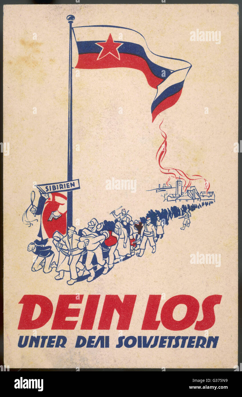 CARTE ANTICOMMUNISTE Banque D'Images