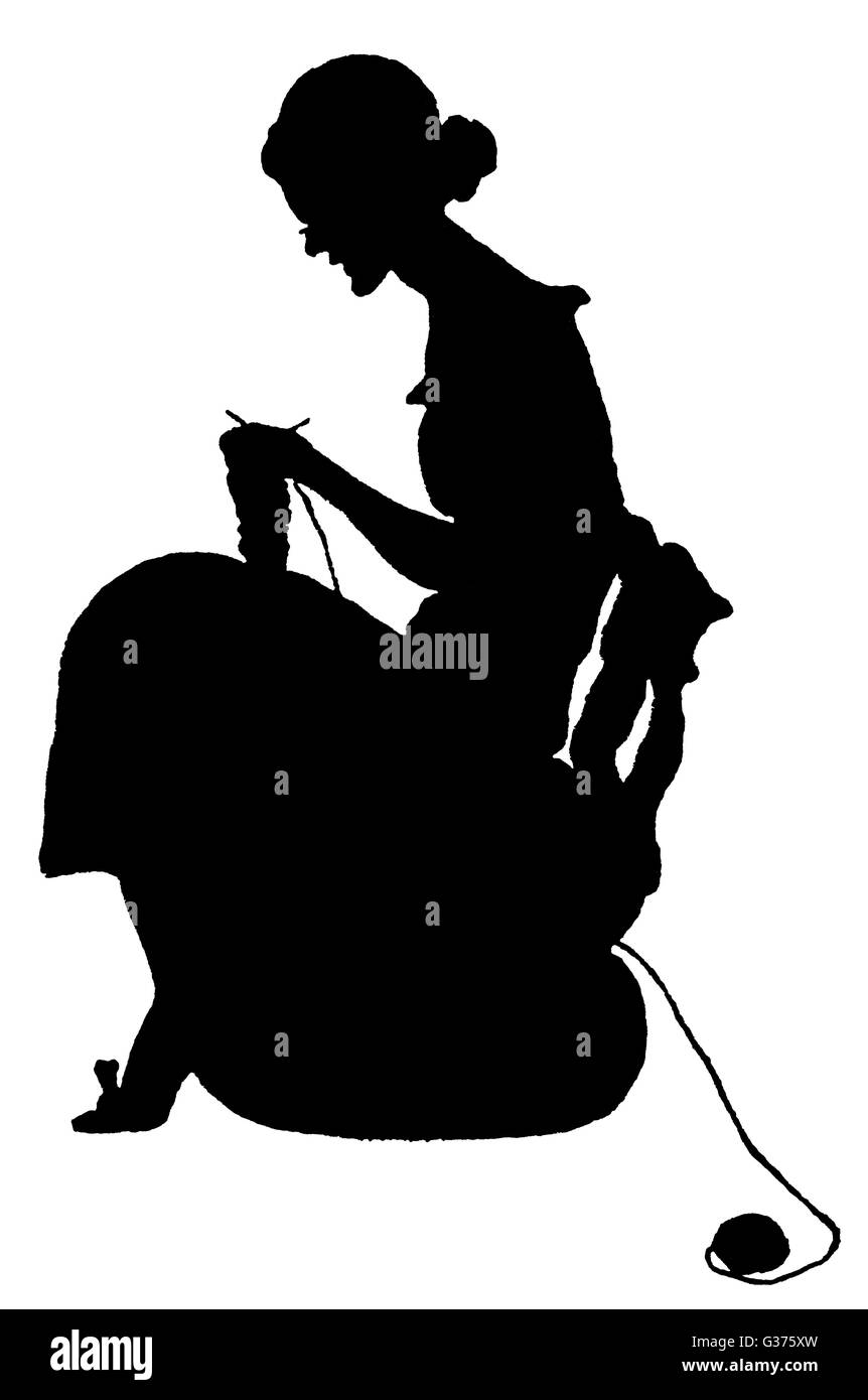 SILHOUETTE DE KNITS POUR FILLE Banque D'Images