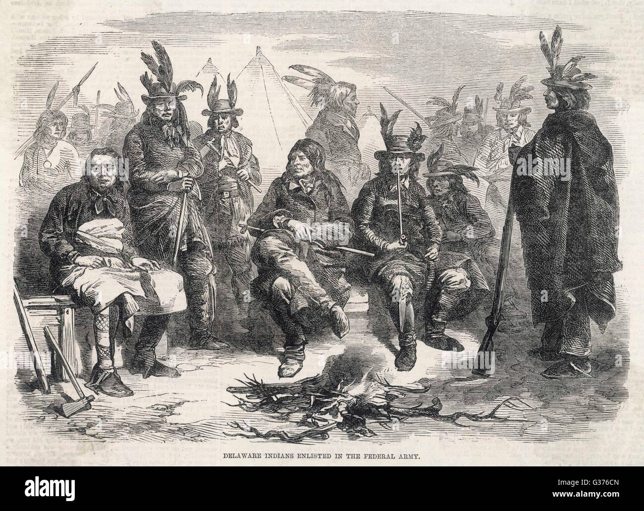 Les Américains natifs de la guerre de Sécession Banque D'Images