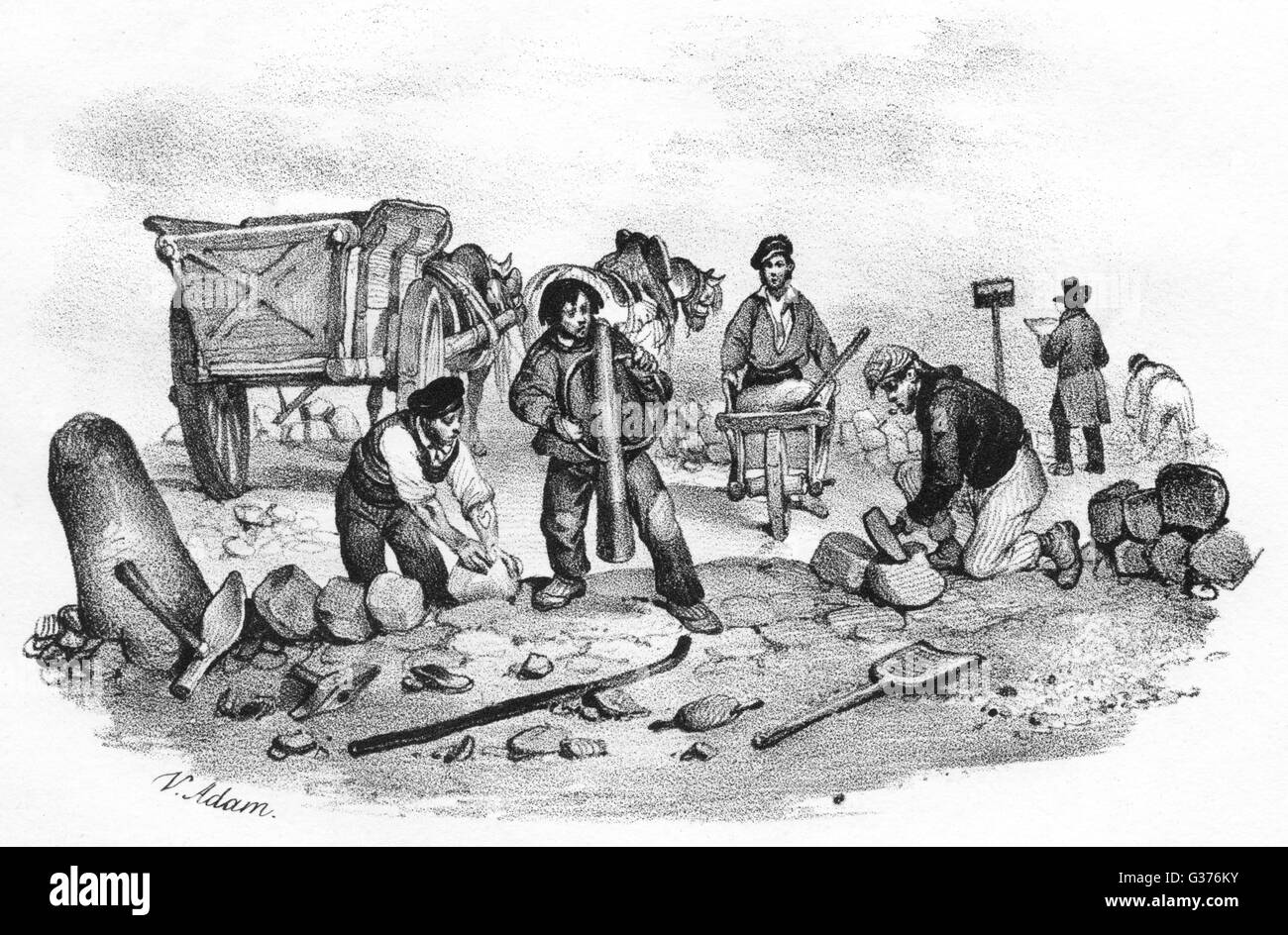 PAVAGE D'UNE RUE FRANÇAISE Banque D'Images