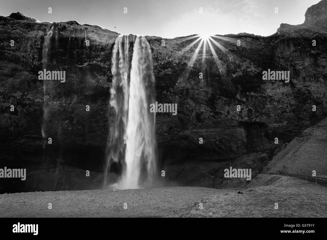Cascade de Seljalandsfoss, Islande Banque D'Images