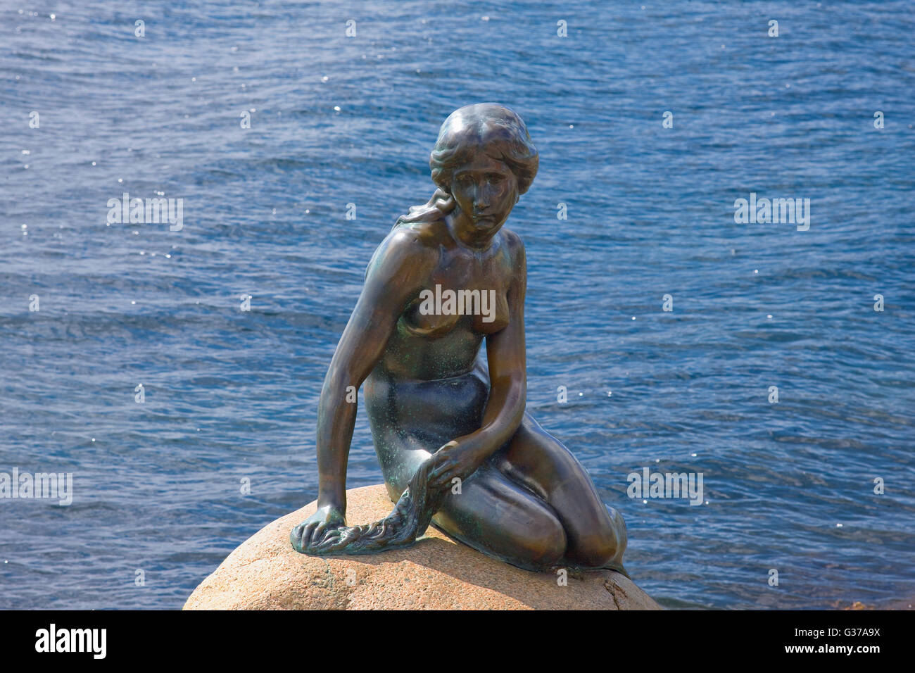 ' Den lille havfrue', la statue de la Petite Sirène Banque D'Images