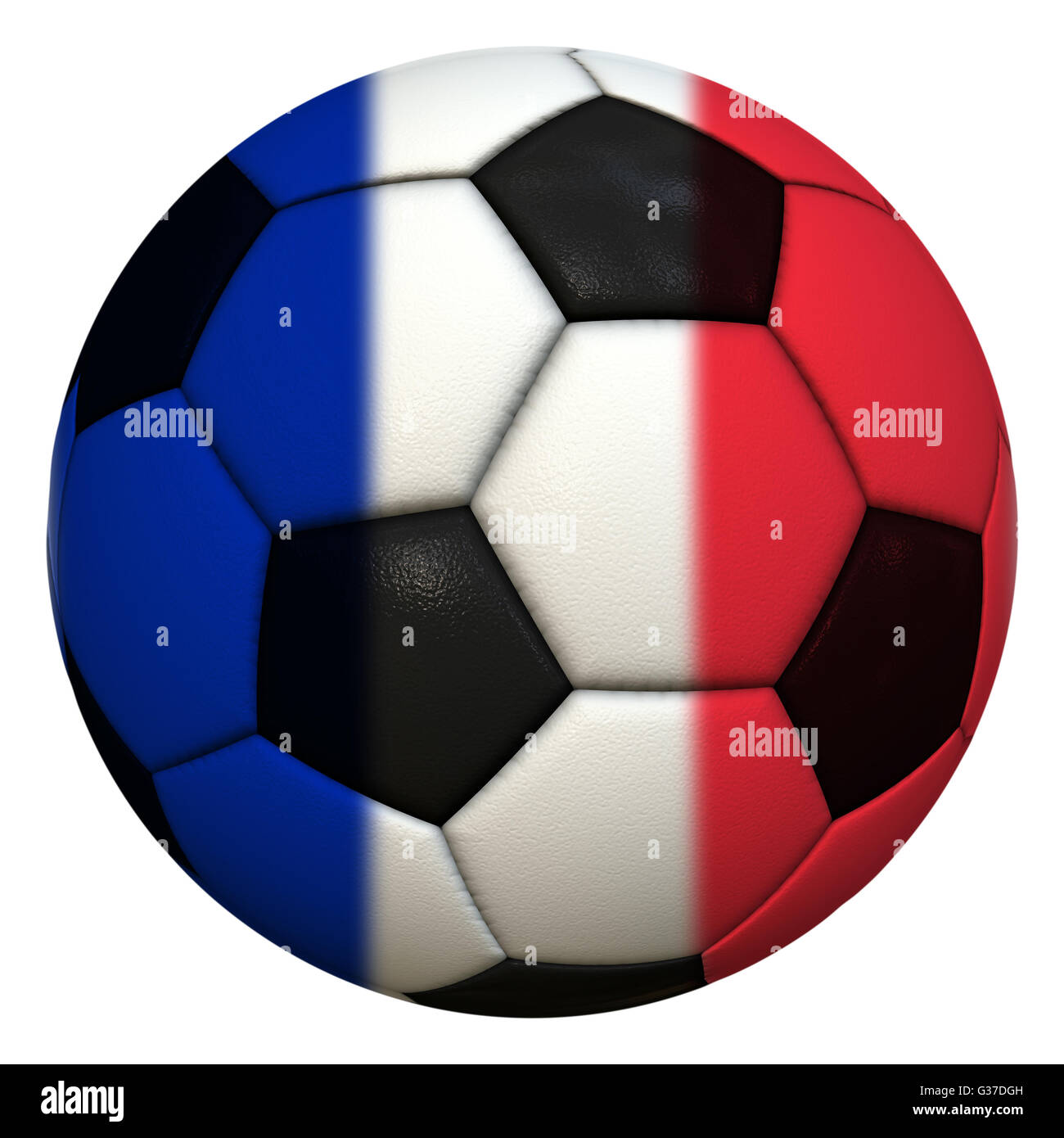 Ballon de soccer avec la peinture française Photo Stock - Alamy