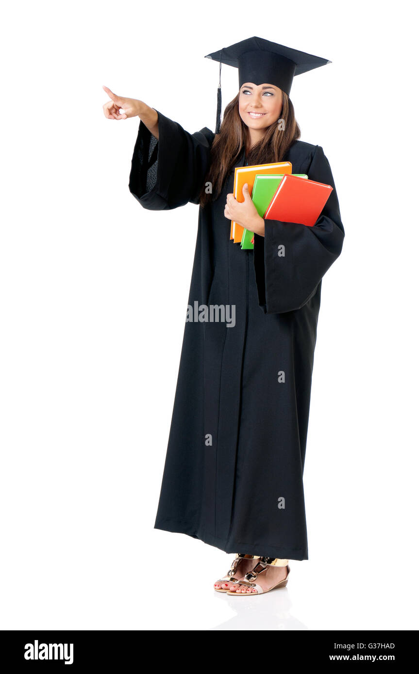 Student dressed in graduation gown Banque de photographies et d'images à  haute résolution - Alamy