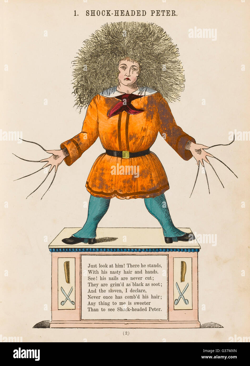 Pierre choc ..."jamais une fois a comb avait ses cheveux". Date : Première publication : 1847 Banque D'Images