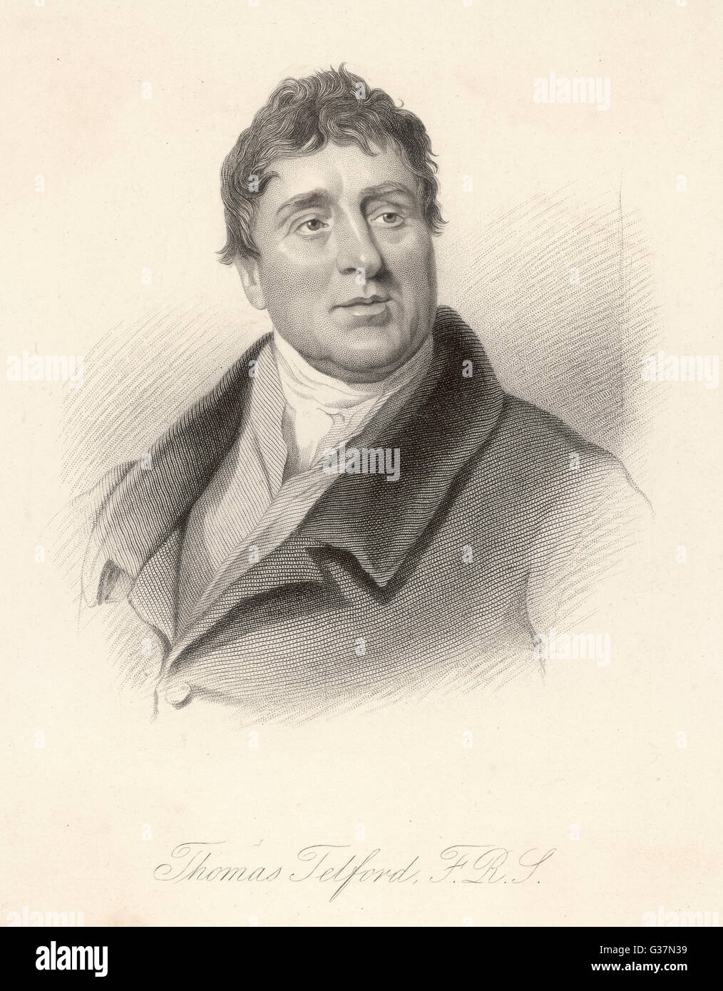 THOMAS TELFORD, ingénieur, buste portrait. Date : 1757 - 1834 Banque D'Images