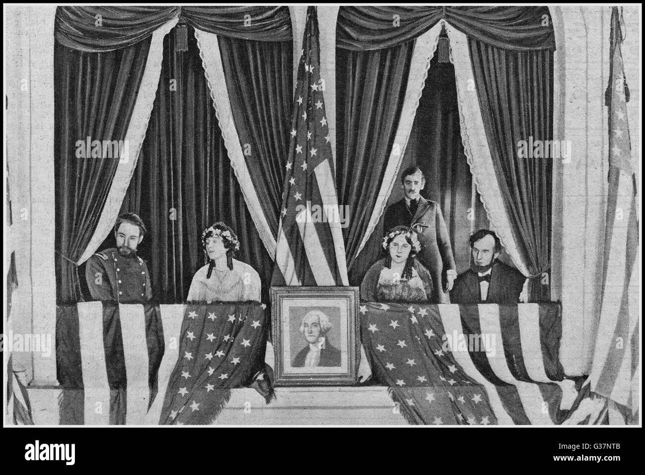 Kiosque de cinéma Abraham Lincoln Banque D'Images