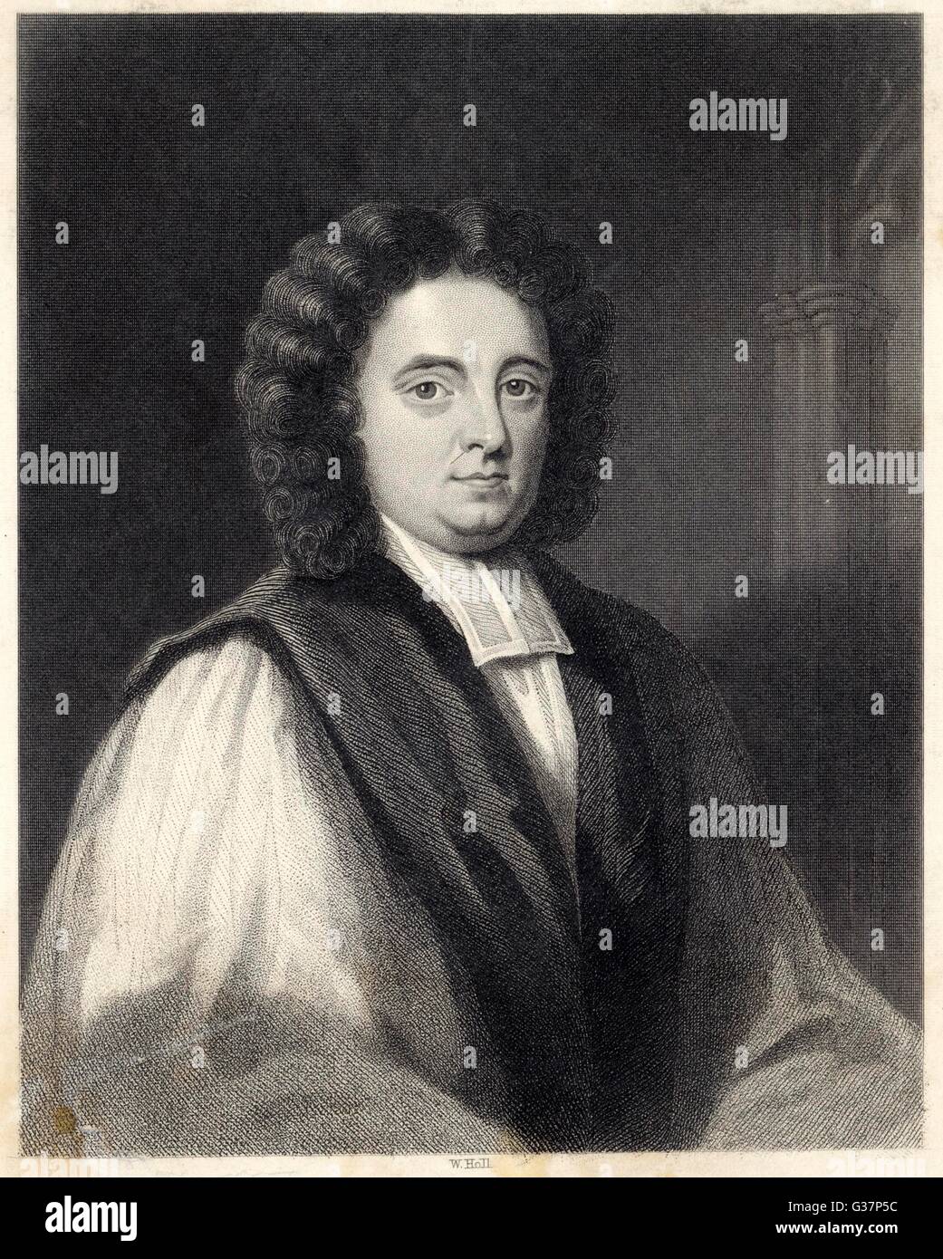 George Berkeley (1685-1753), évêque irlandais et philosophe, s'est opposé au matérialisme, et fondé une forme d'idéalisme. Date : vers 1730 Banque D'Images