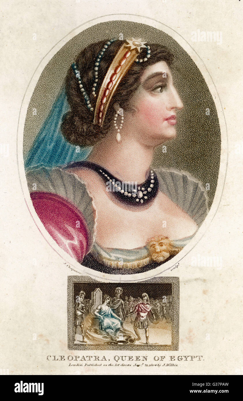 Cléopâtre VII, reine d'Egypte Date : 69 - 30 AV. Banque D'Images