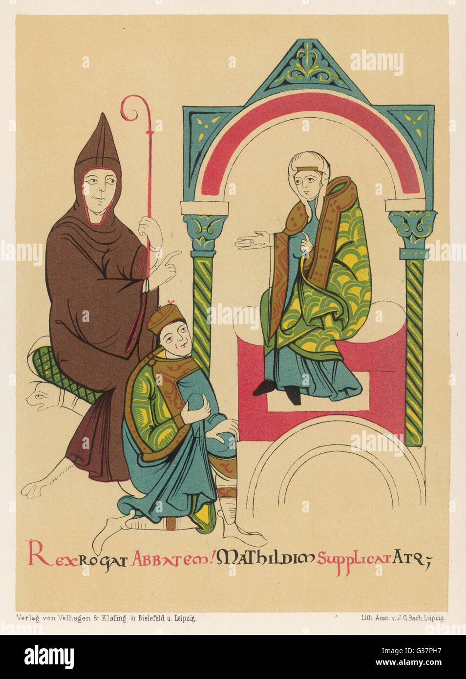 Saint empereur romain Heinrich IV - pénitence à Canossa Banque D'Images