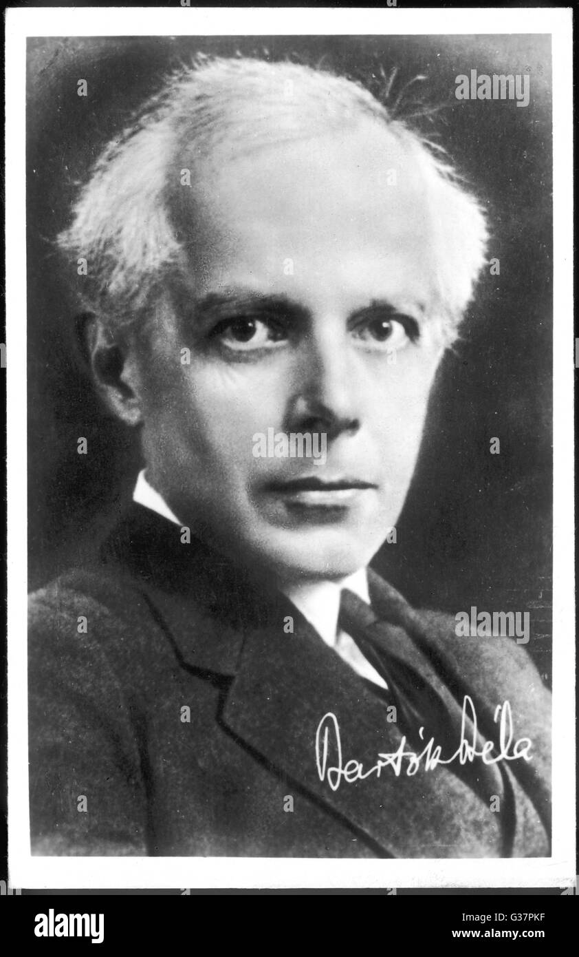 Le compositeur hongrois Bela Bartok Date : 1881 - 1945 Banque D'Images