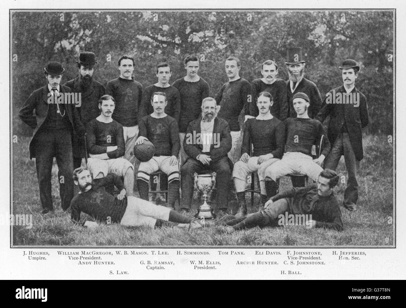Une équipe d'Aston Villa début photo. Date : 1879 Banque D'Images