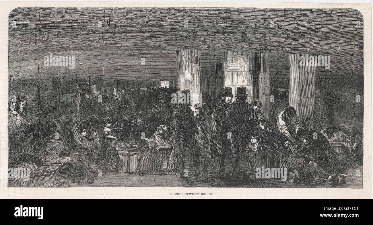 ÉMIGRANTS SOUS LE PONT Banque D'Images