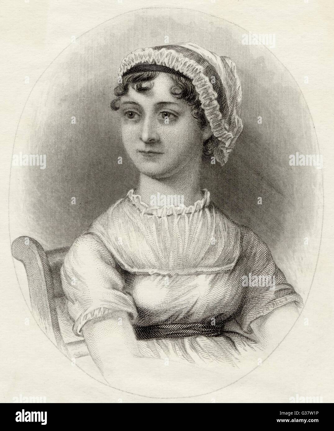 JANE AUSTEN, romancière anglaise Date : 1775 - 1817 Banque D'Images