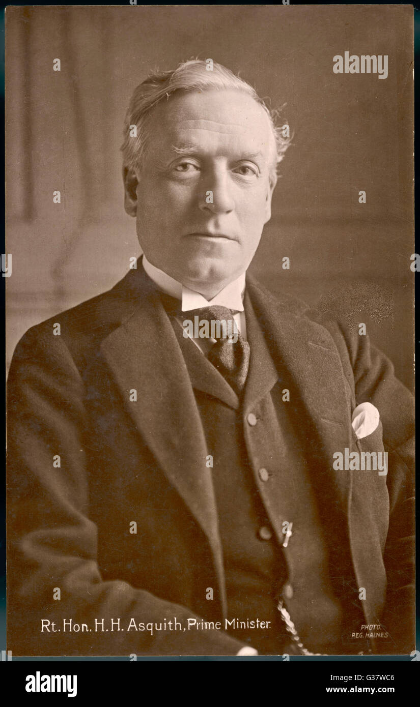 HERBERT HENRY ASQUITH (1852-1928) Homme d'État Date : C.1908 Banque D'Images