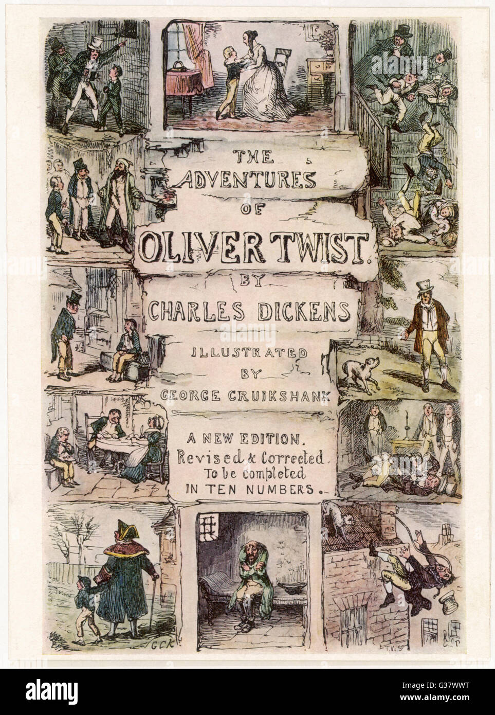 Oliver Twist - page de titre - Chares Dickens Banque D'Images