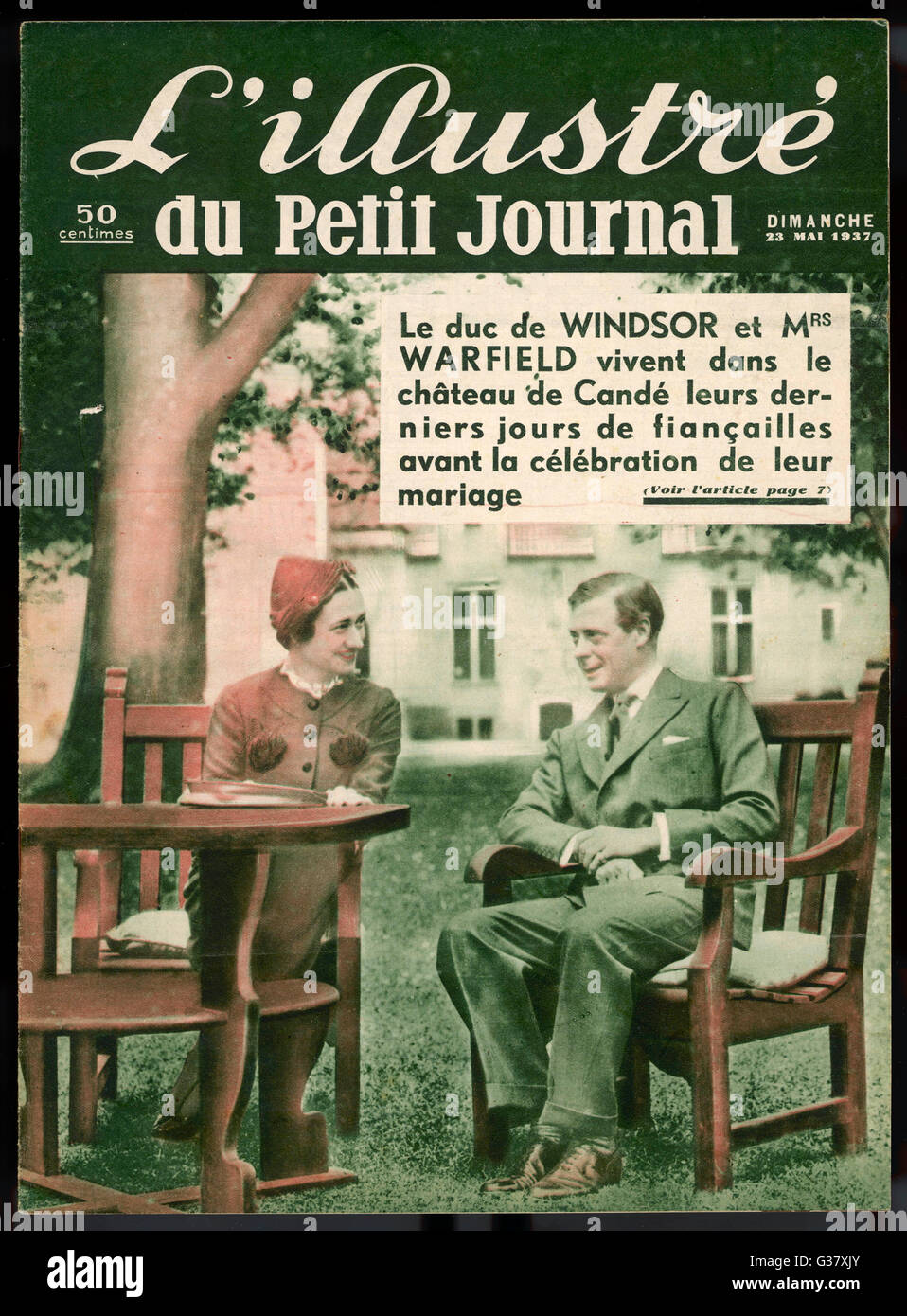 Edward VIII et Wallis Simpson après leur mariage, 1937. Banque D'Images