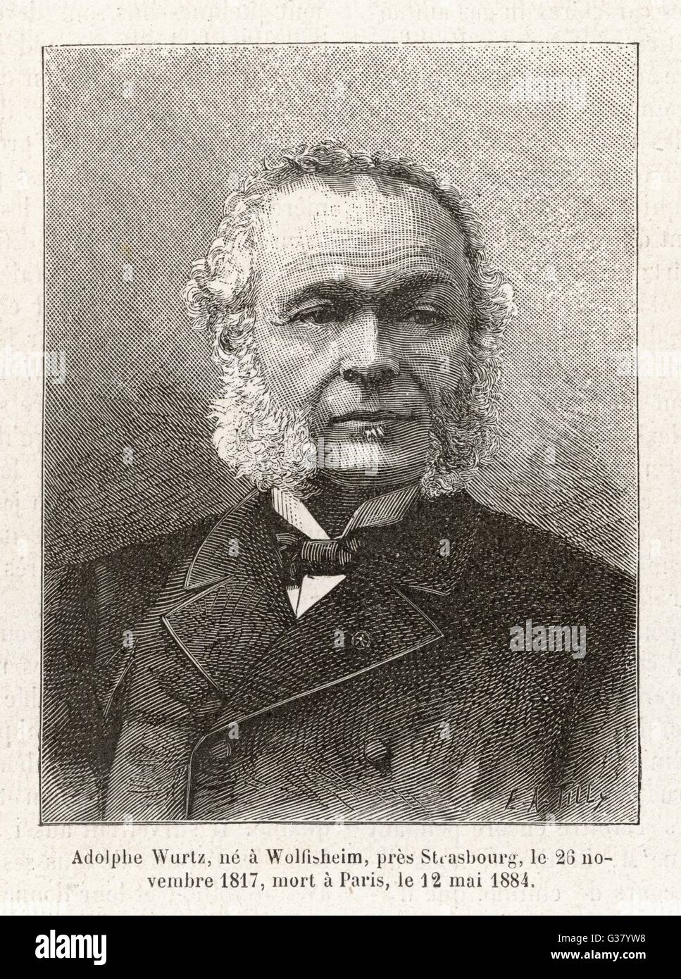 Charles Adolphe Wurtz Banque D'Images