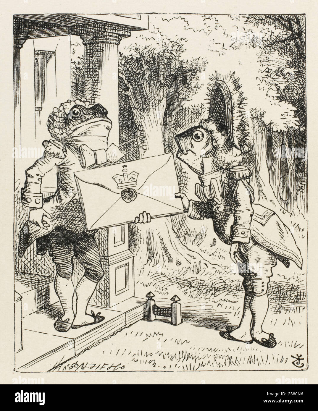 Le poisson et la grenouille valet valet Date : Première publication : 1865 Banque D'Images