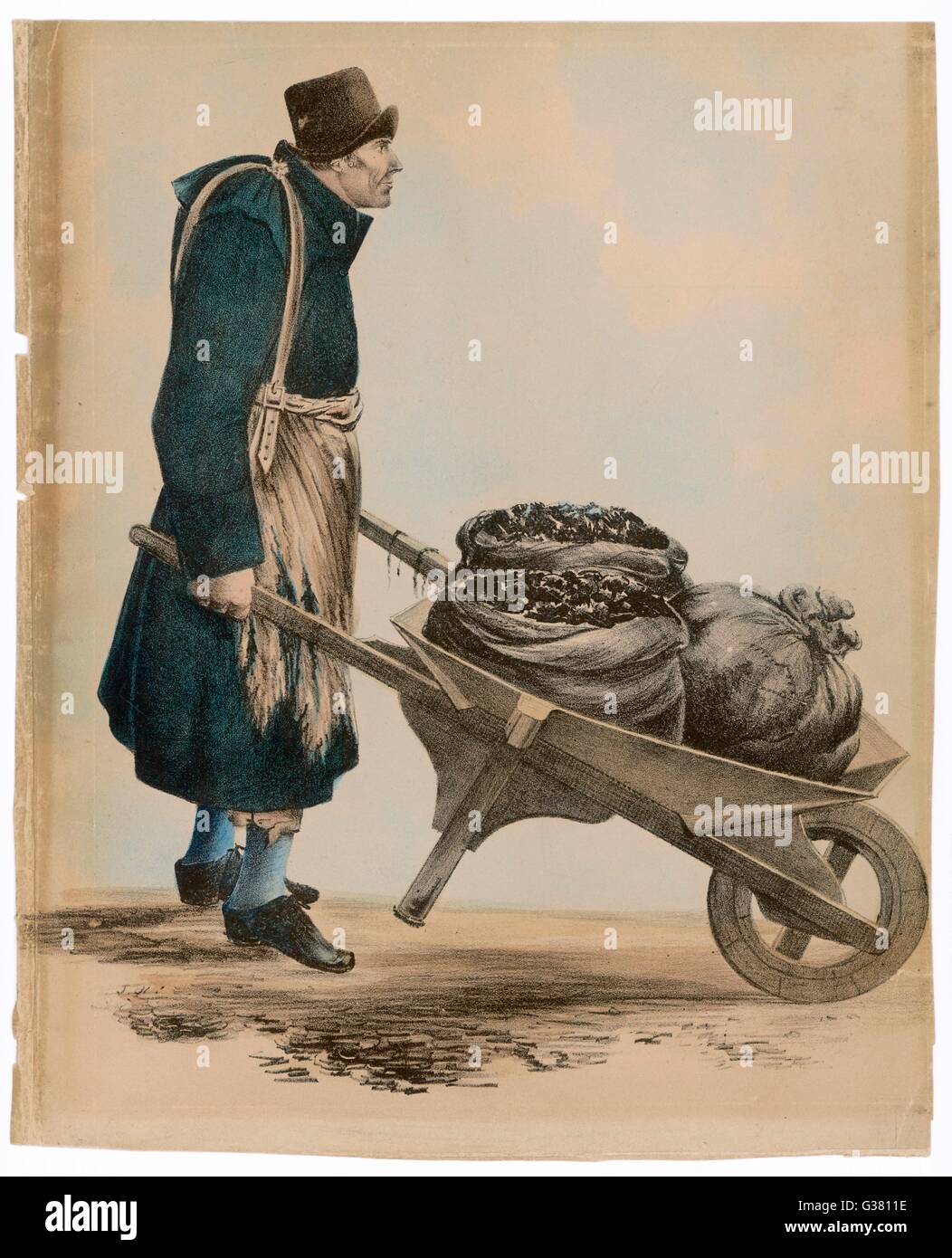 VENDEUR DE CHARBON Banque D'Images