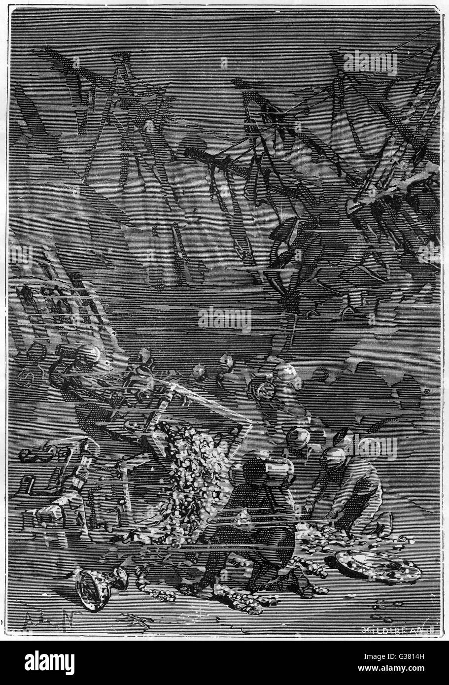 20000 ligues sous la mer, Jules Verne Banque D'Images