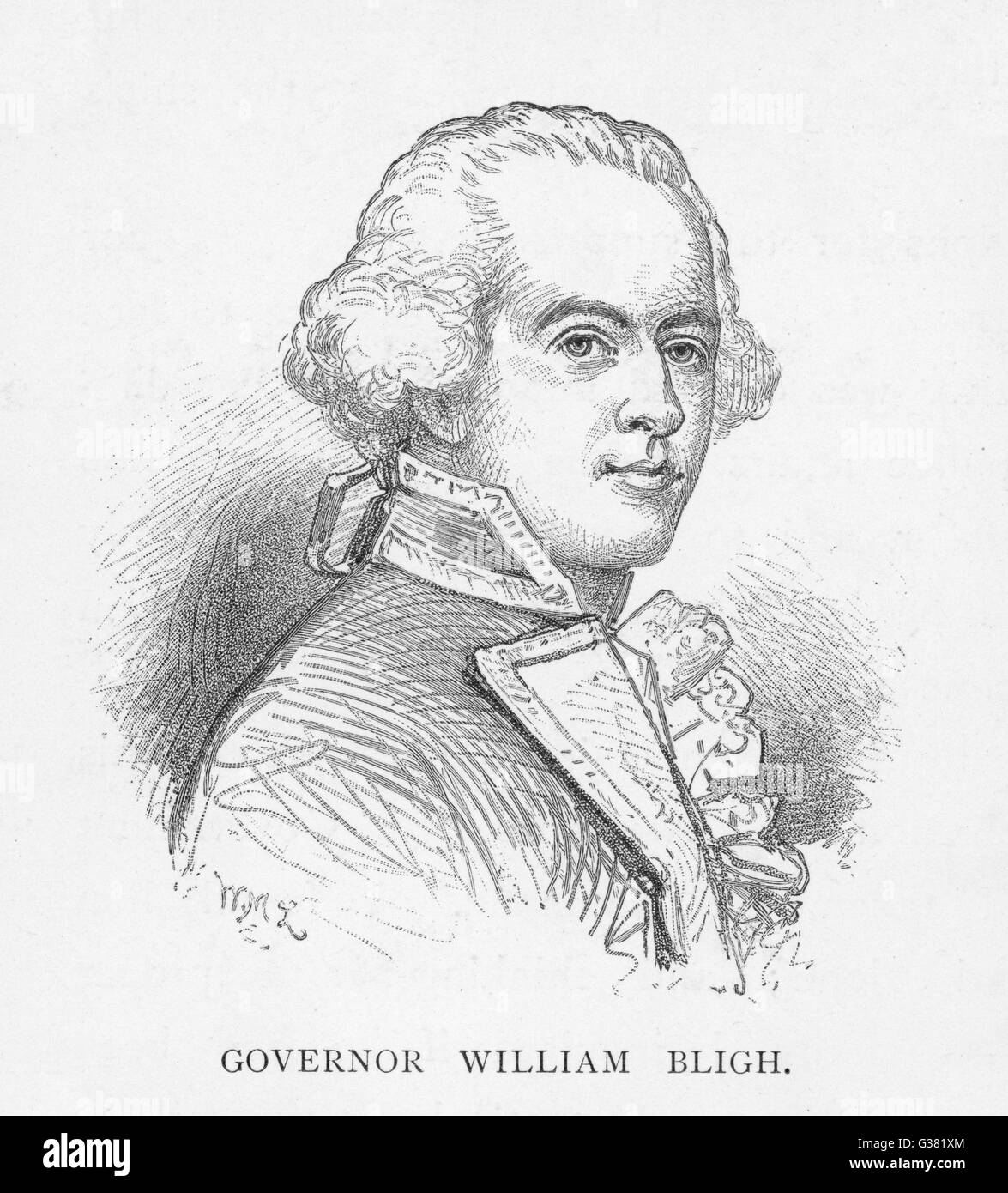 WILLIAM BLIGH officier de marine ; victime de la Mutinerie sur le 'Bounty'. Date : 1754 - 1817 Banque D'Images