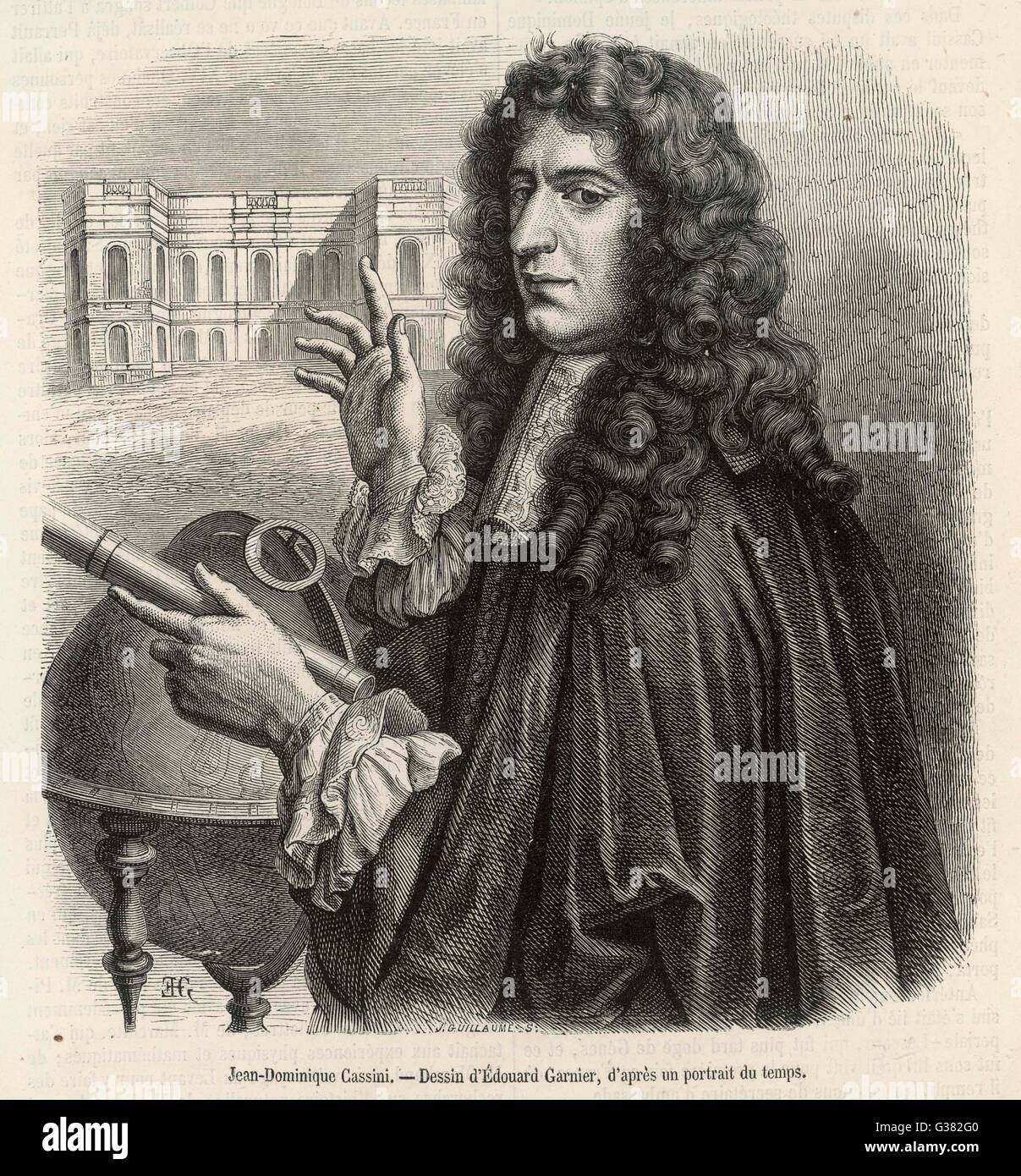 GIOVANNI DOMENICO CASSINI Jean-Dominique plus tard, astronome français et premier directeur de l'Observatoire de Paris, qui a découvert quatre des lunes de Saturne Date : 1625 - 1712 Banque D'Images