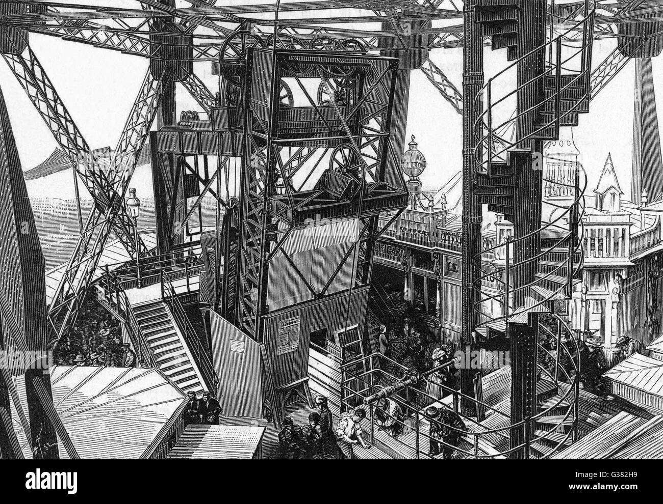 PARIS/TOUR EIFFEL 1889 Banque D'Images