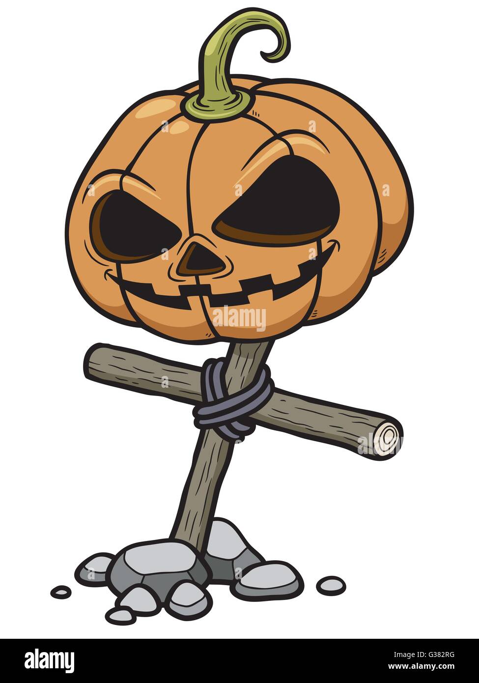 Illustration Vecteur de dessin animé citrouille Halloween Illustration de Vecteur