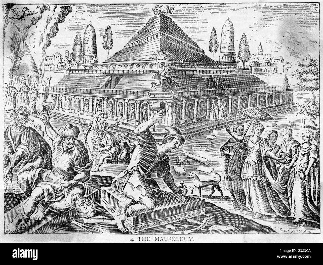 En 353 avant J.-C., les architectes grec Satyros et Pythios étaient l'ordre de concevoir &AMP ; construire un tombeau de Mausole de carie, chef provincial de l'Empire perse, par sa femme. Banque D'Images