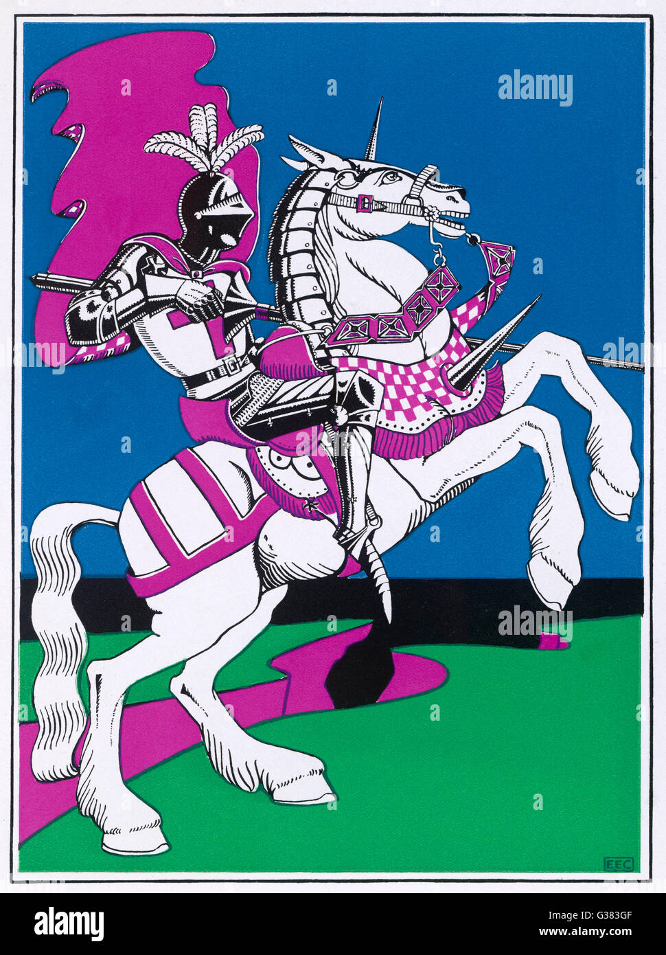 CHEVAL DE GUERRE Banque D'Images