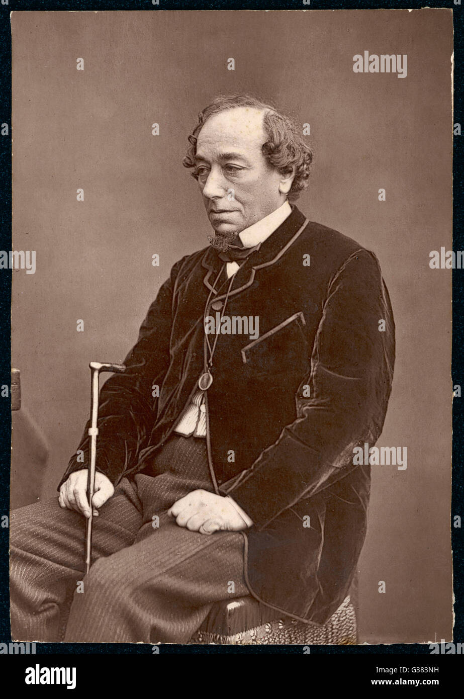 BENJAMIN DISRAELI 1 comte de Beaconsfield et homme politique anglais Auteur Date : 1804-1881 Banque D'Images