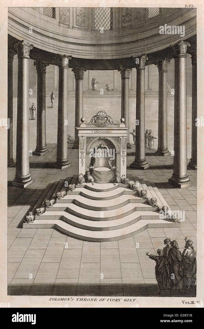 Son Trône, en ivoire, doré Banque D'Images