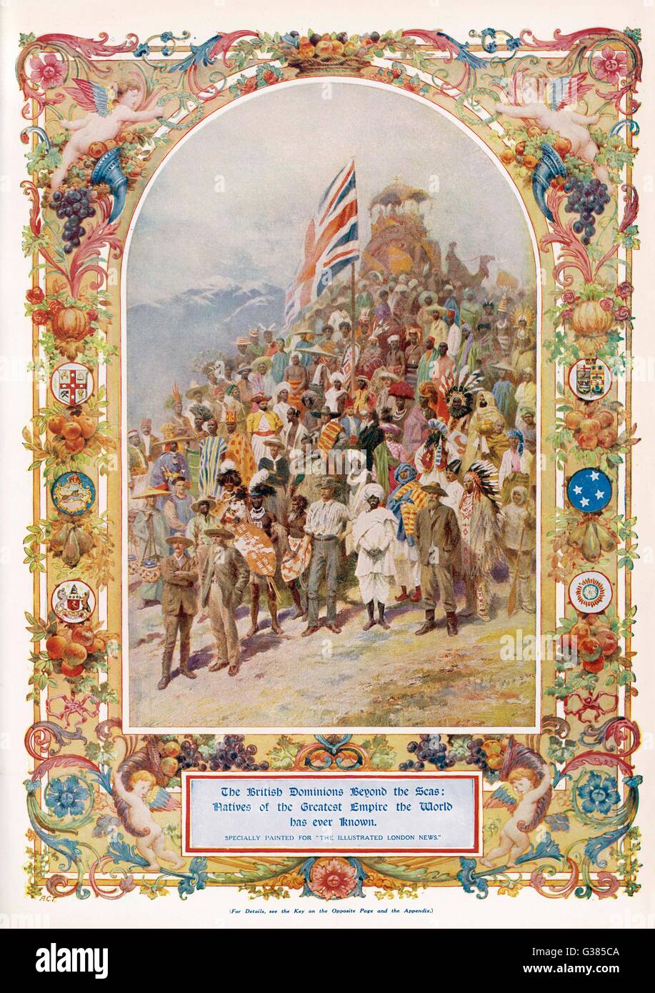 Les citoyens de l'Empire britannique, le plus grand empire que le monde ait jamais connu... Date : 1911 Banque D'Images