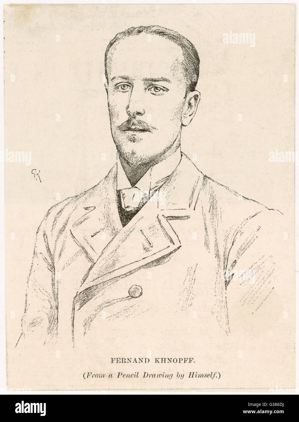 FERDINAND KHNOPFF artiste flamand Date : 1858 - 1921 Banque D'Images